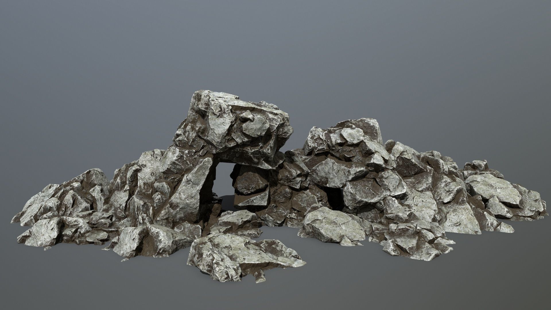 rocks rock Low-poly 3D model_1