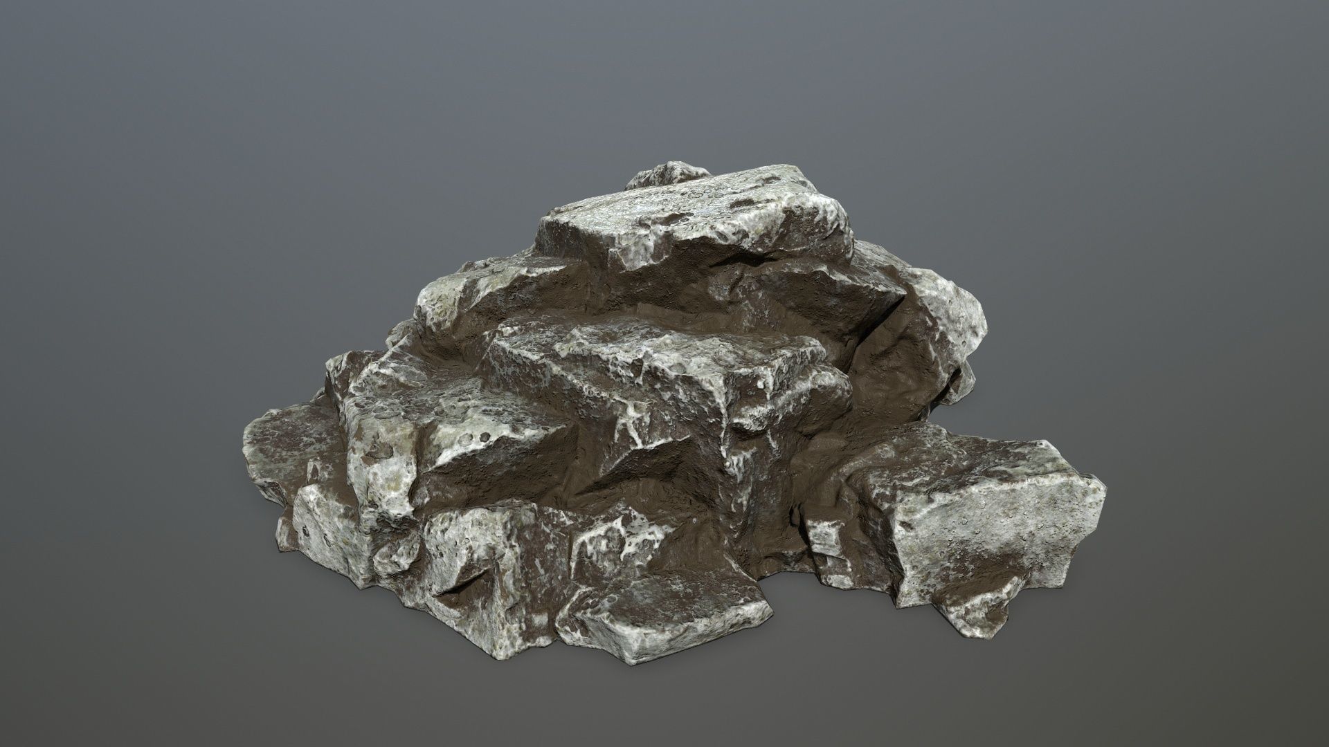 rocks rock Low-poly 3D model_4
