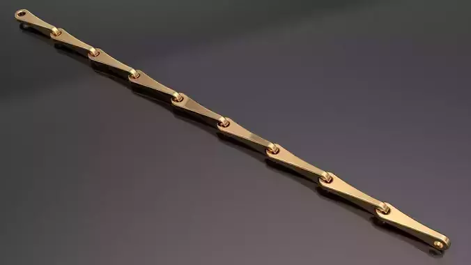CHAIN MODEL 1 gold metal bracelet
