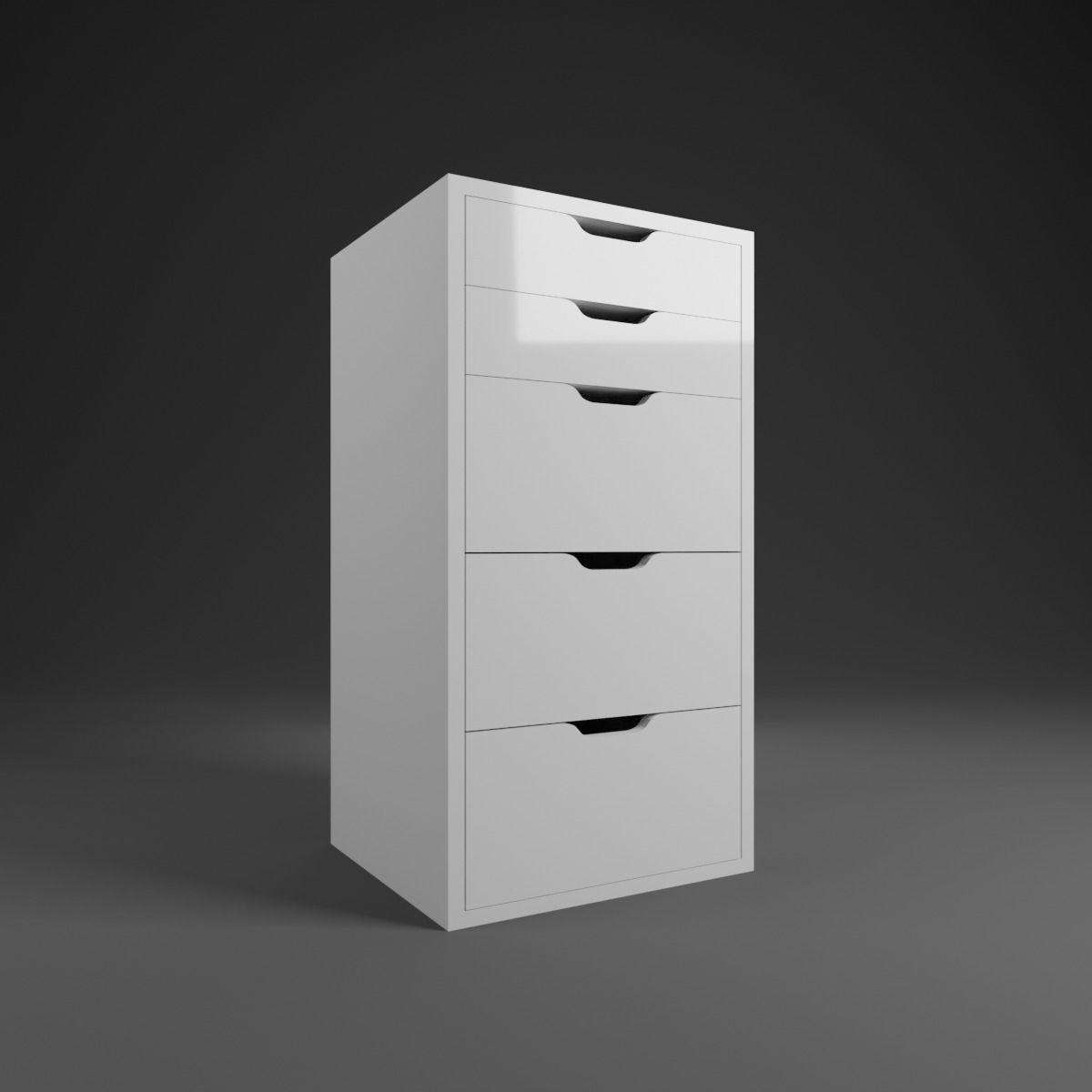 Cabinet pack  Low-poly 3D model_5