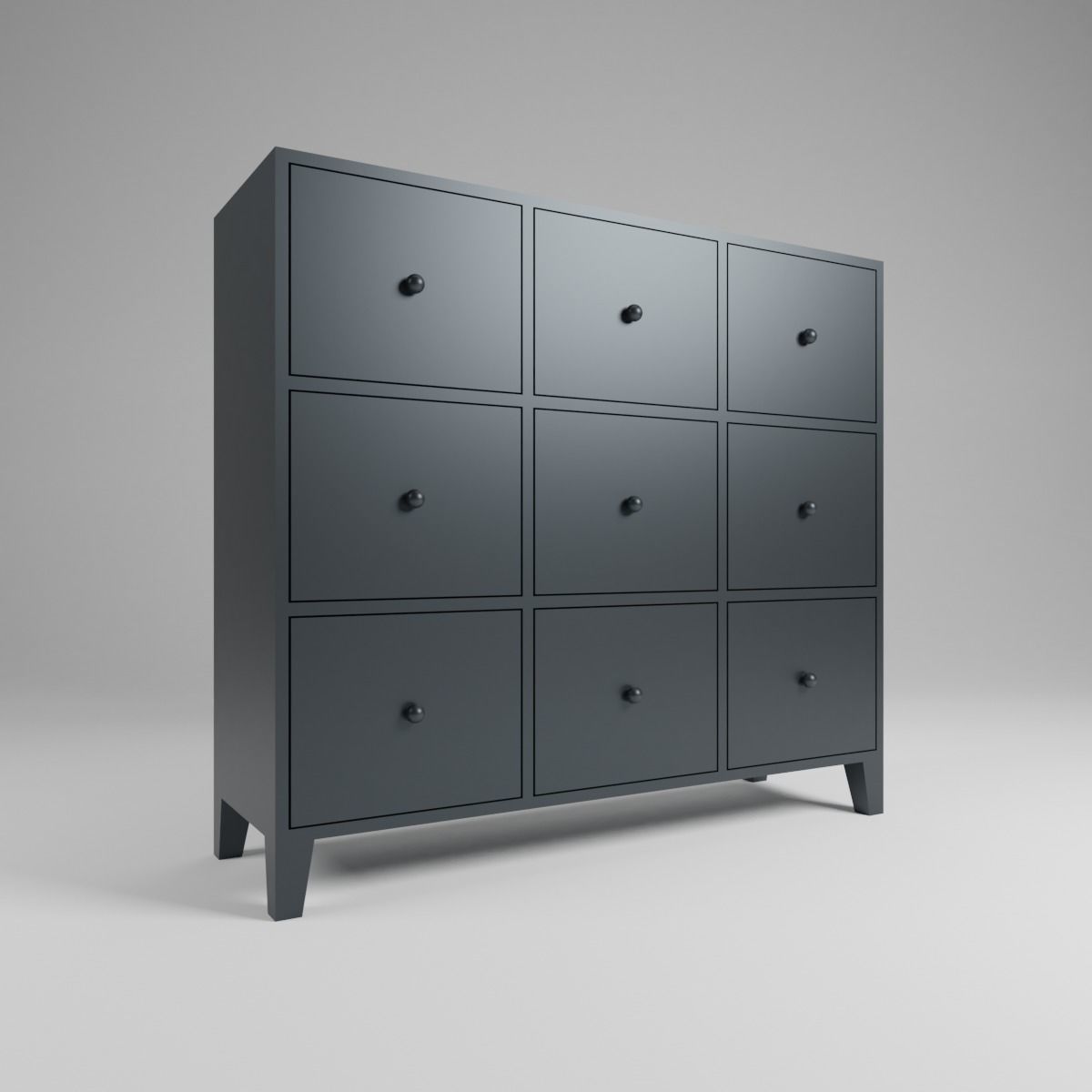 Cabinet pack  Low-poly 3D model_4