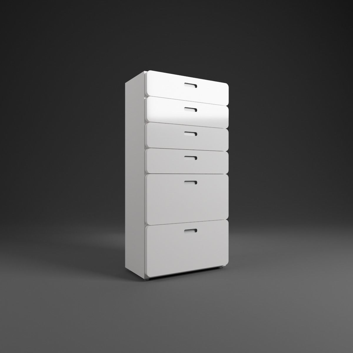 Cabinet pack  Low-poly 3D model_7