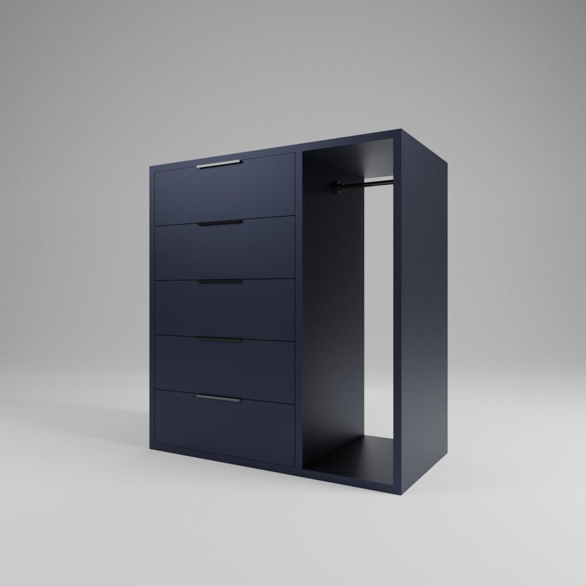 Cabinet pack  Low-poly 3D model_1