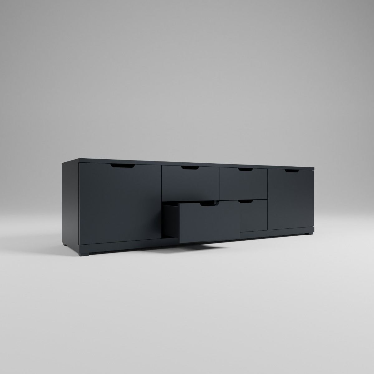 Cabinet pack  Low-poly 3D model_9