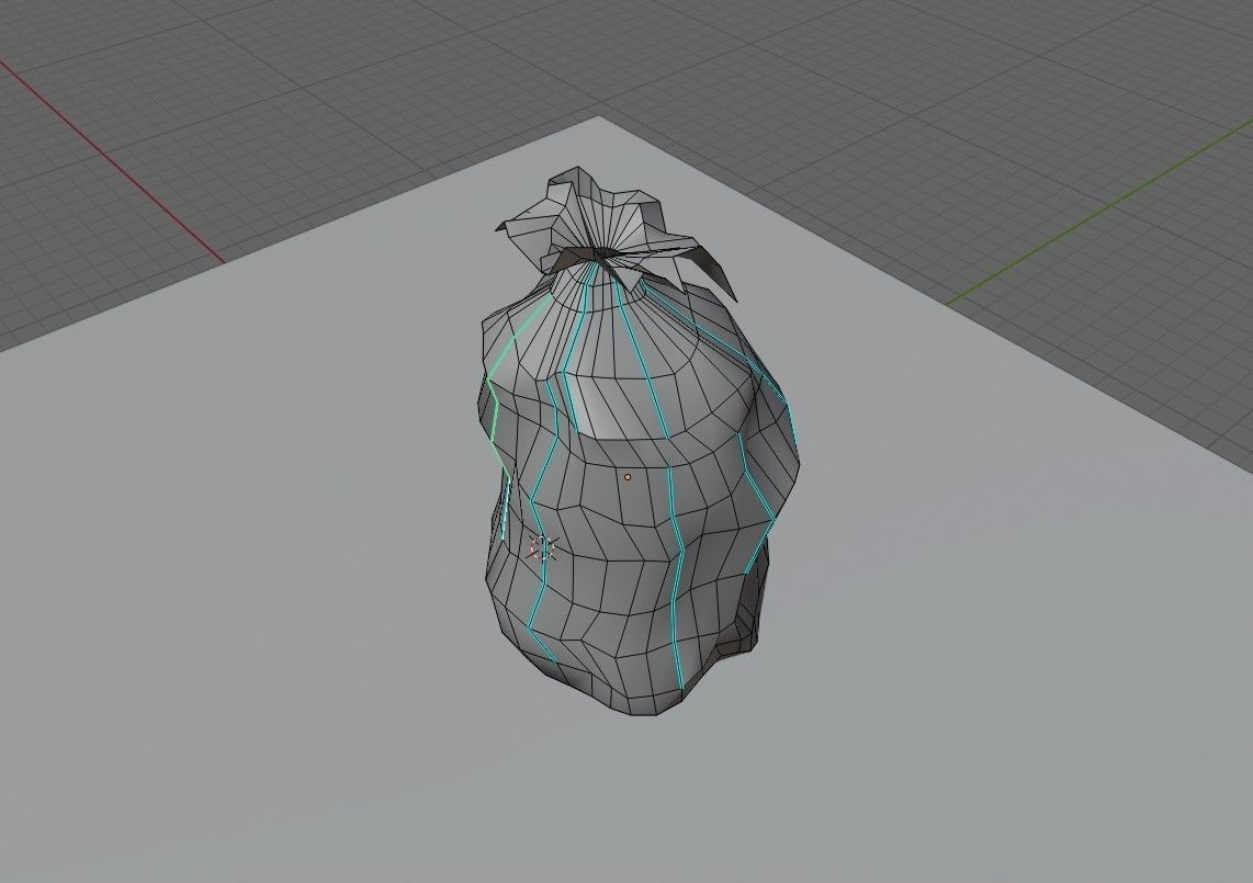Trash Bag Garbage - Saco de Lixo  Low-poly 3D model_12