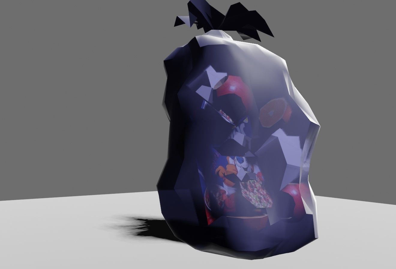 Trash Bag Garbage - Saco de Lixo  Low-poly 3D model_5
