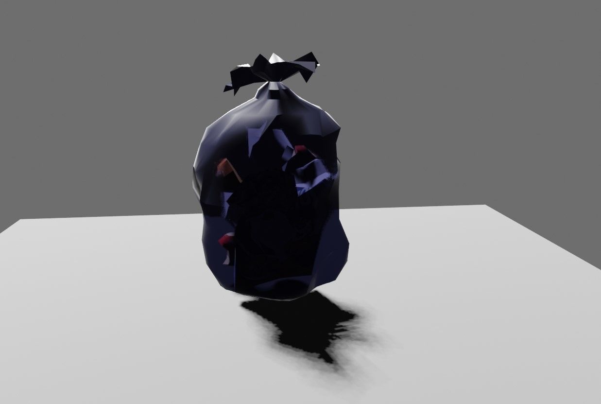 Trash Bag Garbage - Saco de Lixo  Low-poly 3D model_3