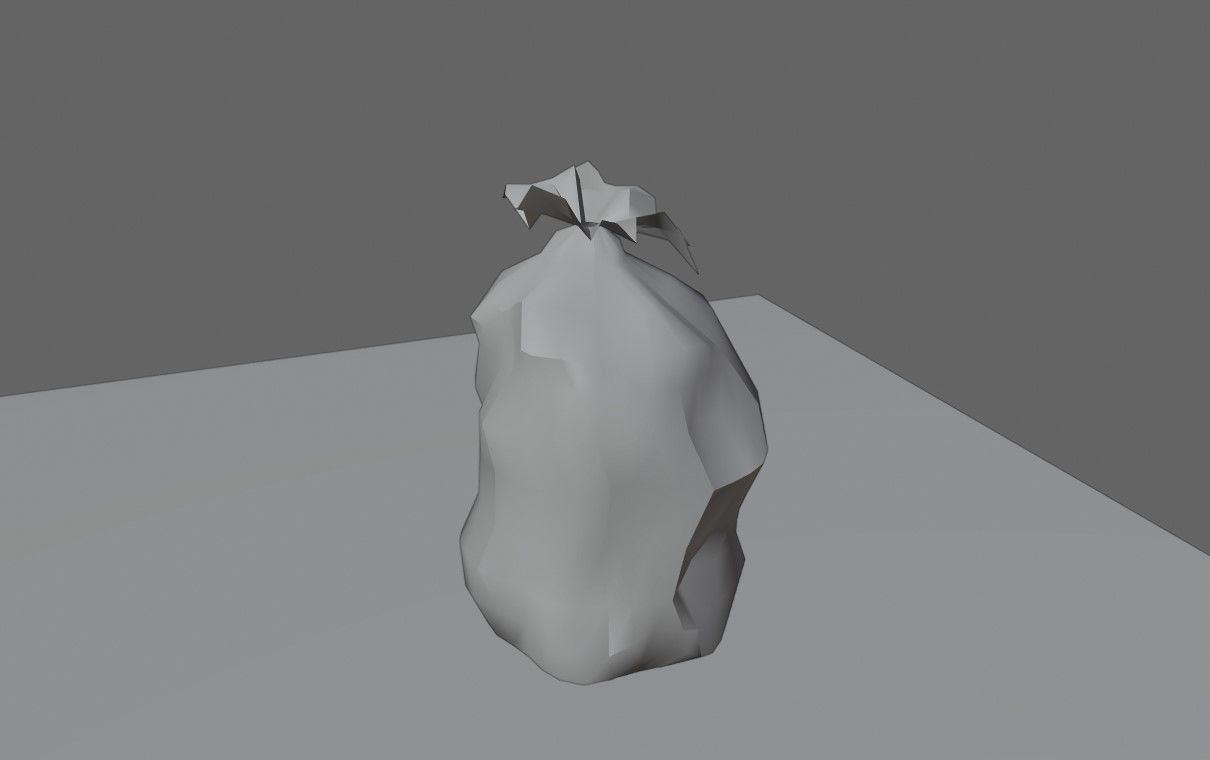 Trash Bag Garbage - Saco de Lixo  Low-poly 3D model_10