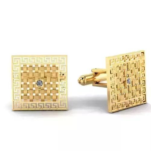 Stud cufflink gold or silver