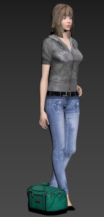 Female collection stand3 Free 3D model_1