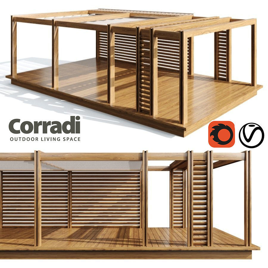 3D model Pegola Corradi outdoor living space wooden 3D model Pegola Corradi outdoor living space wooden on Corradi Outdoor Living id=58403