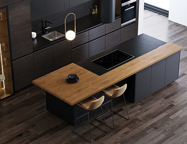 Modern kitchen 3 3D model 3