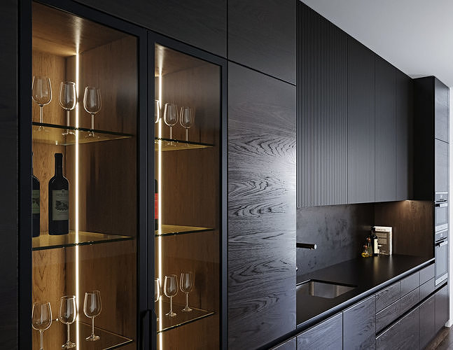 Modern kitchen 3 3D model 4