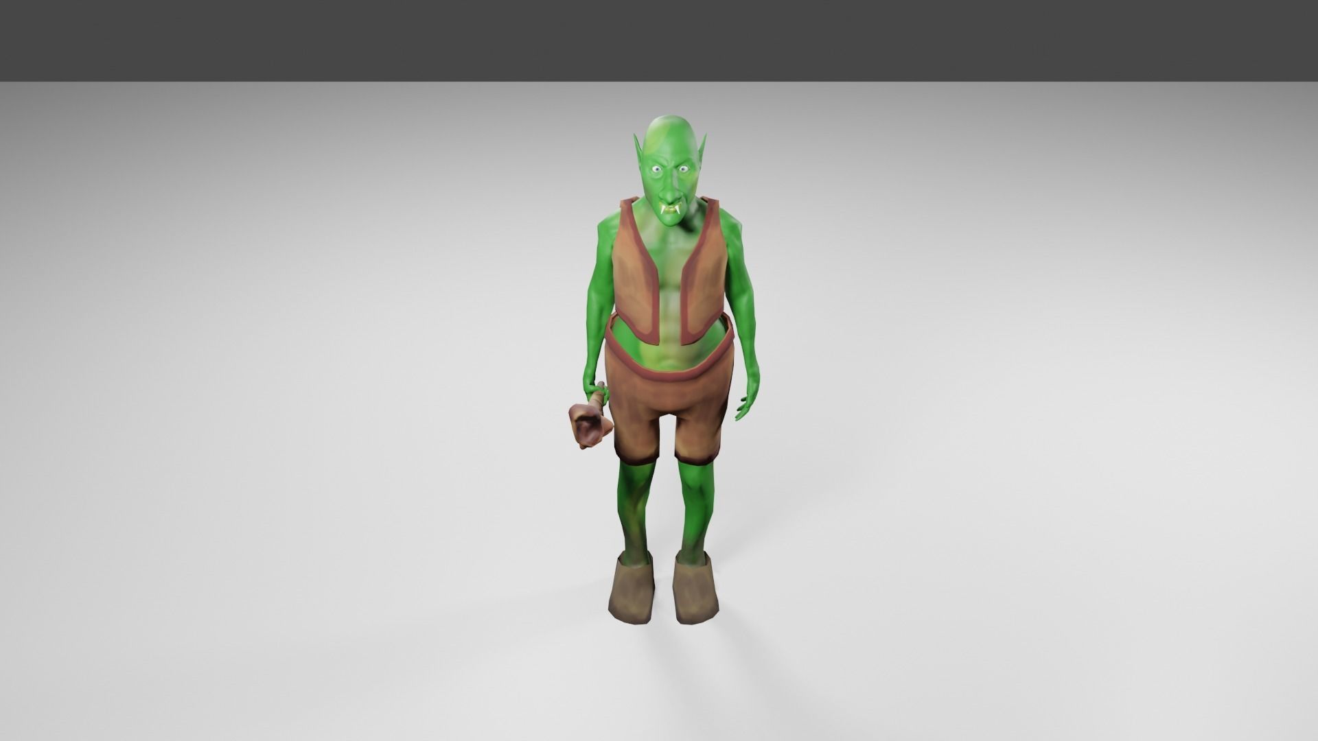 Woods swamp green goblin Low-poly 3D model_3