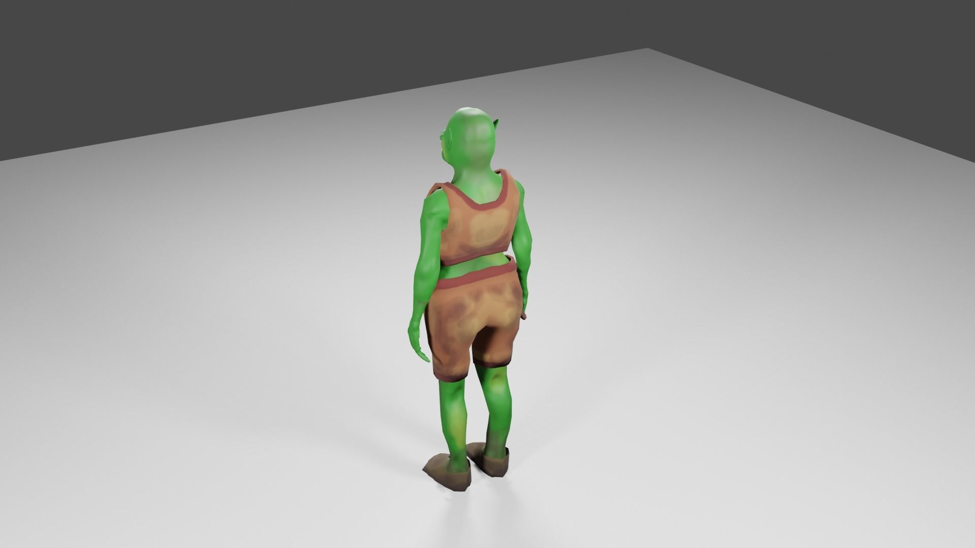 Woods swamp green goblin Low-poly 3D model_1