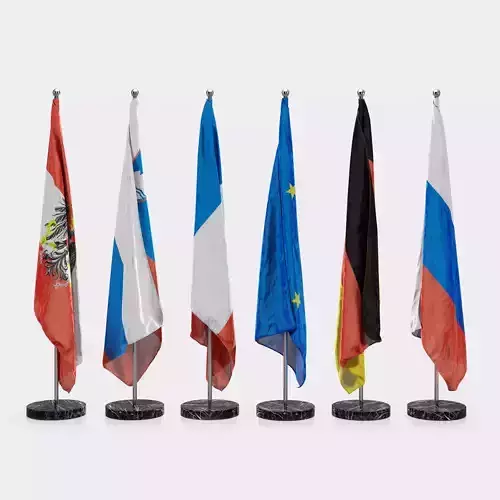 Floor Flags 3D model