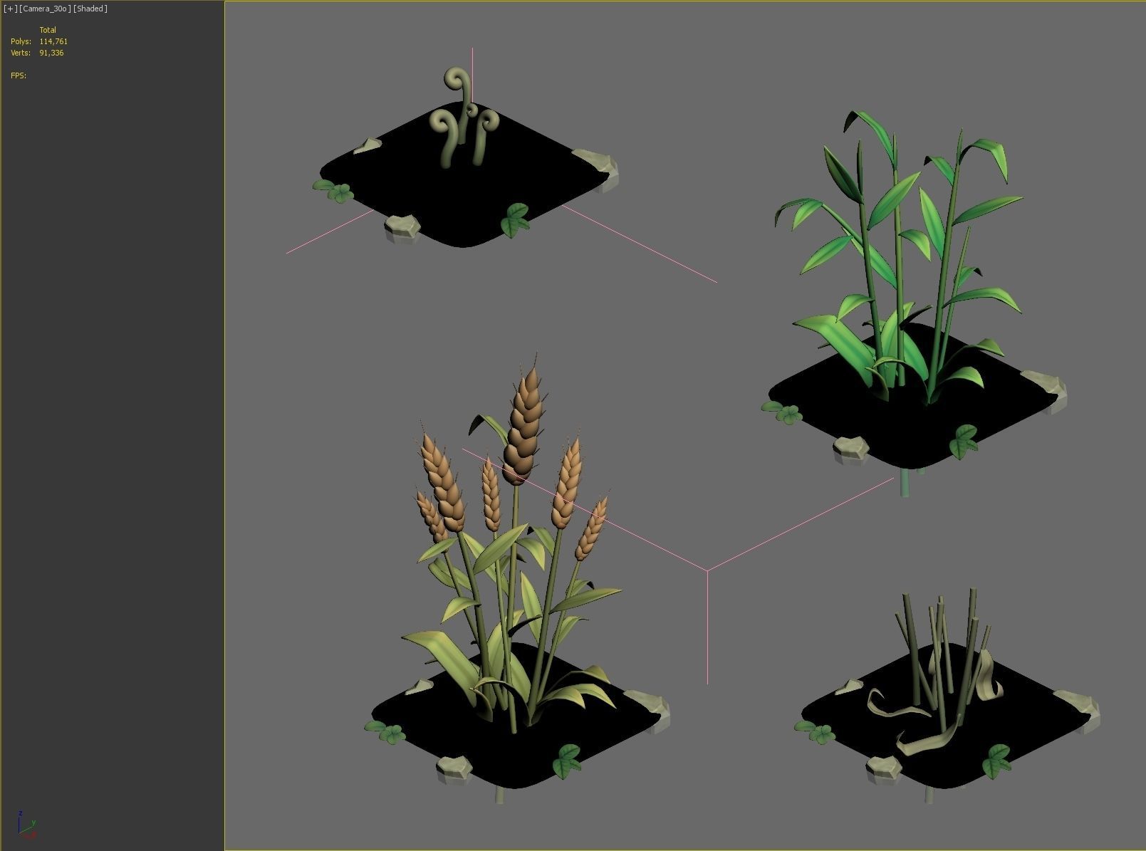 wheat sims crops 3D model_1