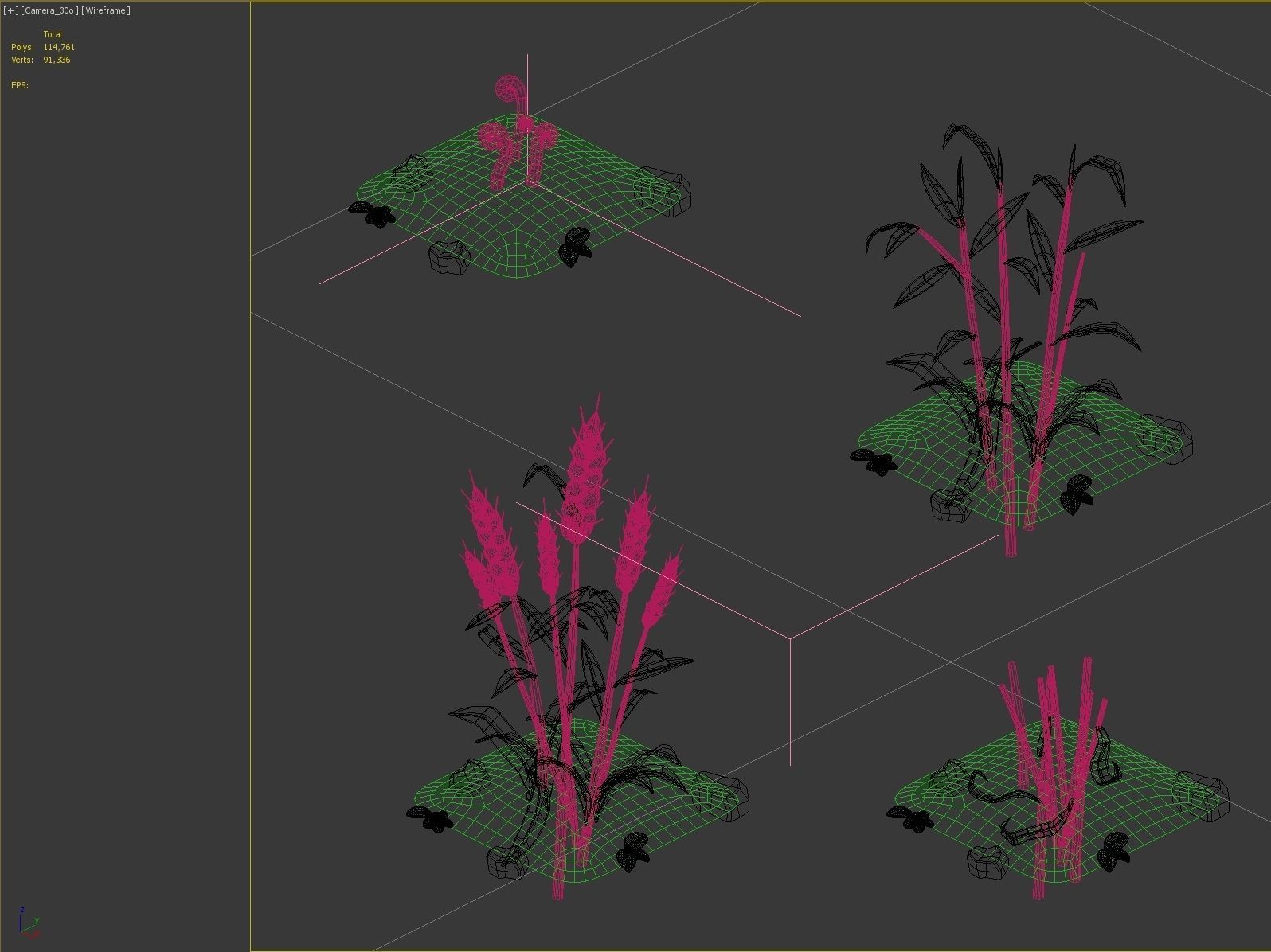 wheat sims crops 3D model_2