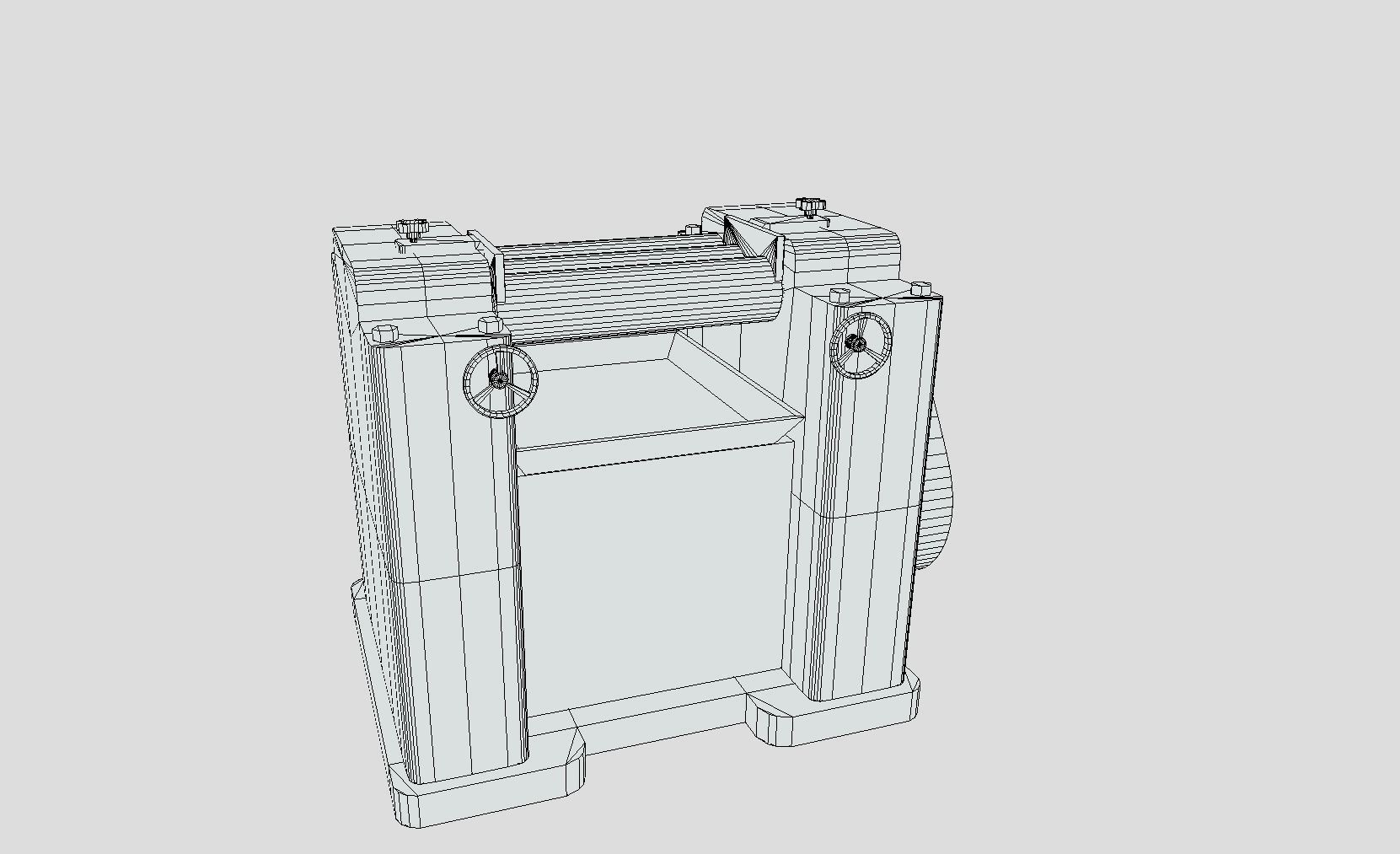 Machine - Triple Roll Pigment Mill Low-poly 3D model_8