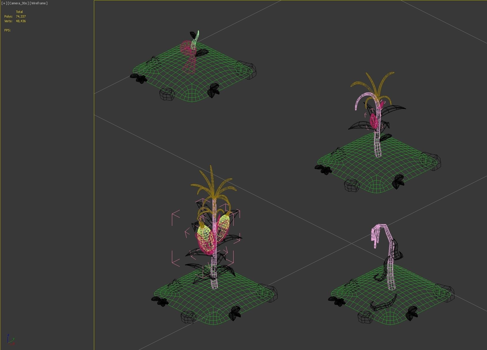 corn cartoon  3D model_2