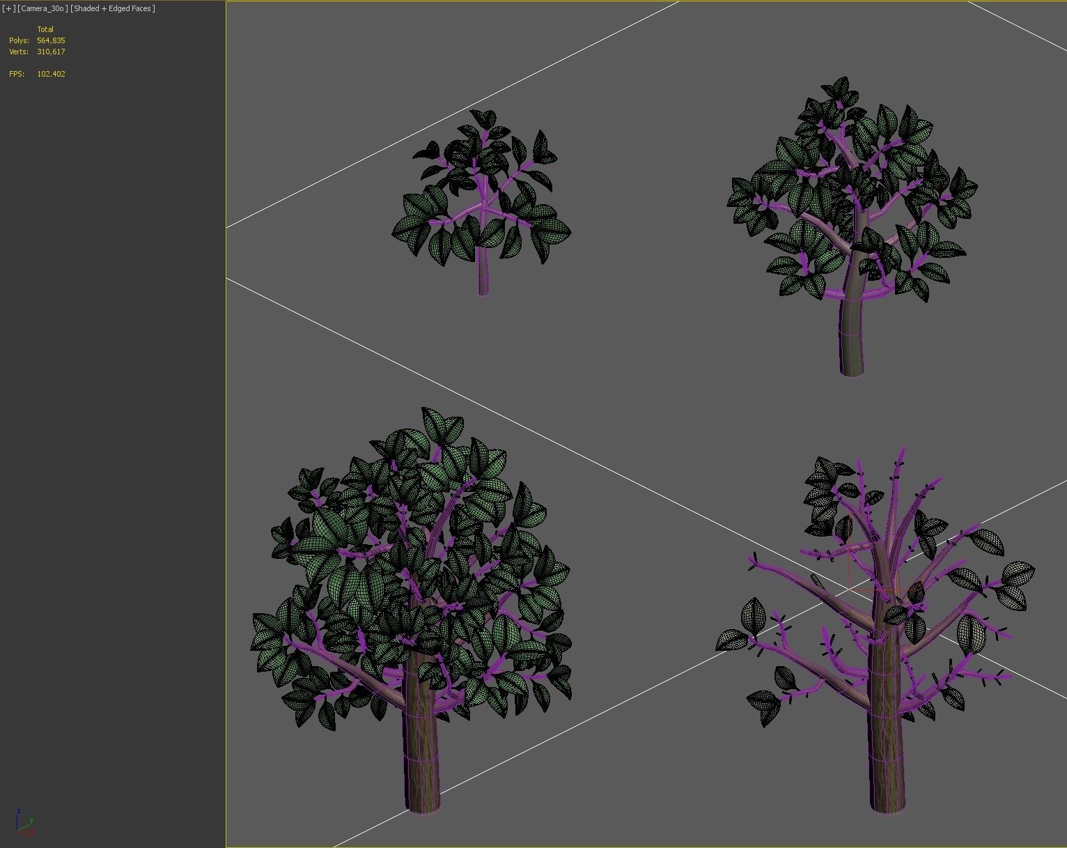 tree plant  3D model_2