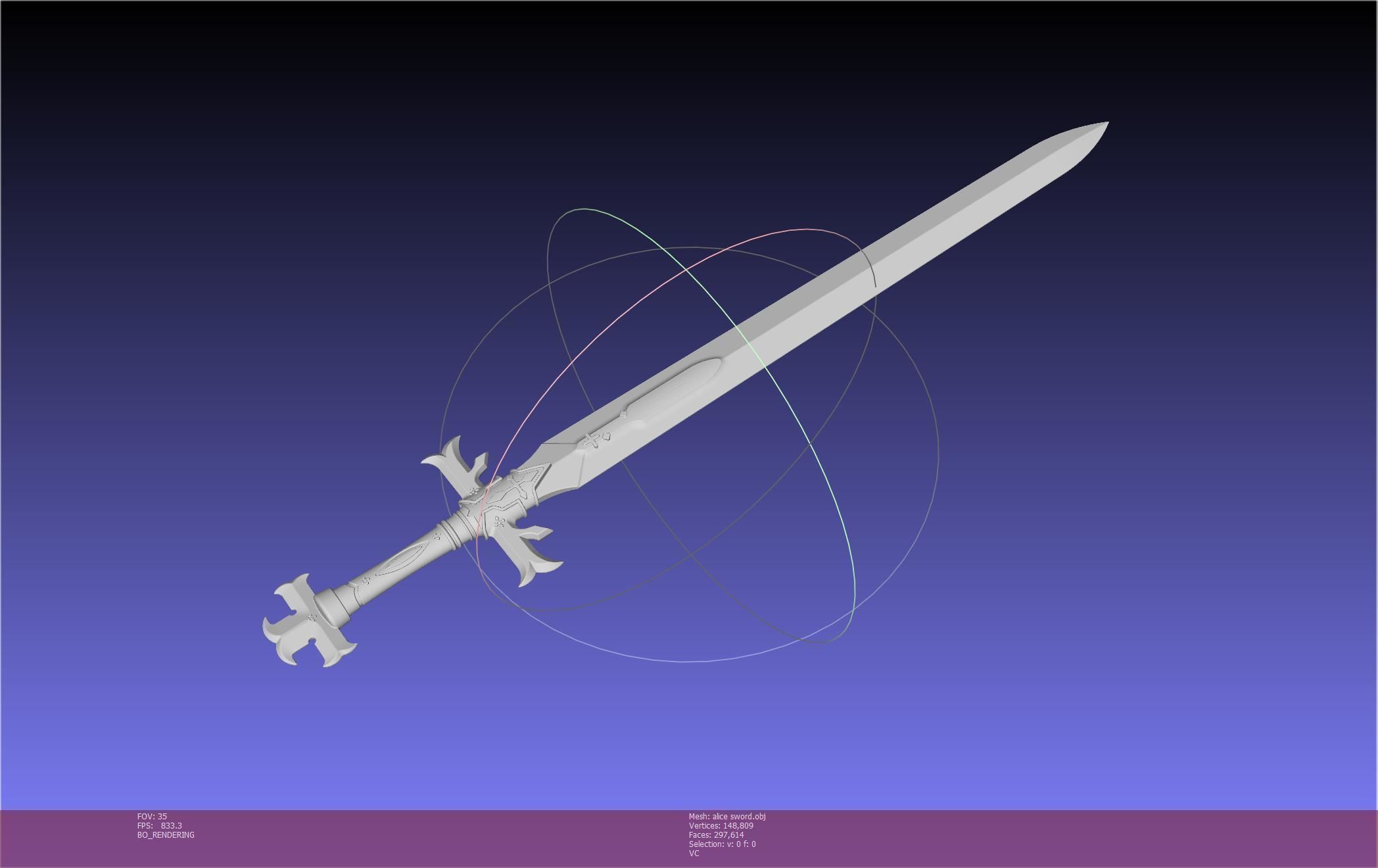 Sword Art Online Alicization Alice Sword Printable Assembly 3D print model_101