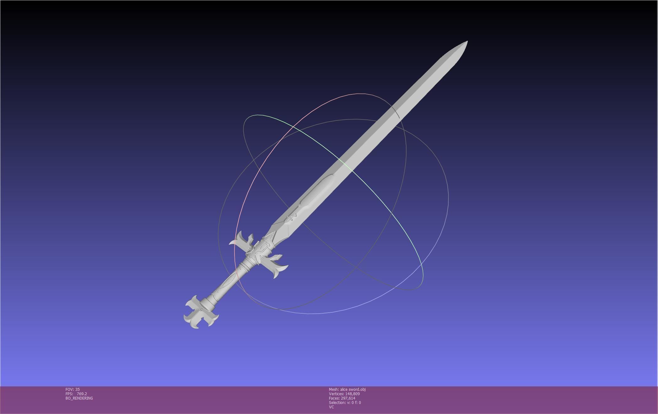 Sword Art Online Alicization Alice Sword Printable Assembly 3D print model_96