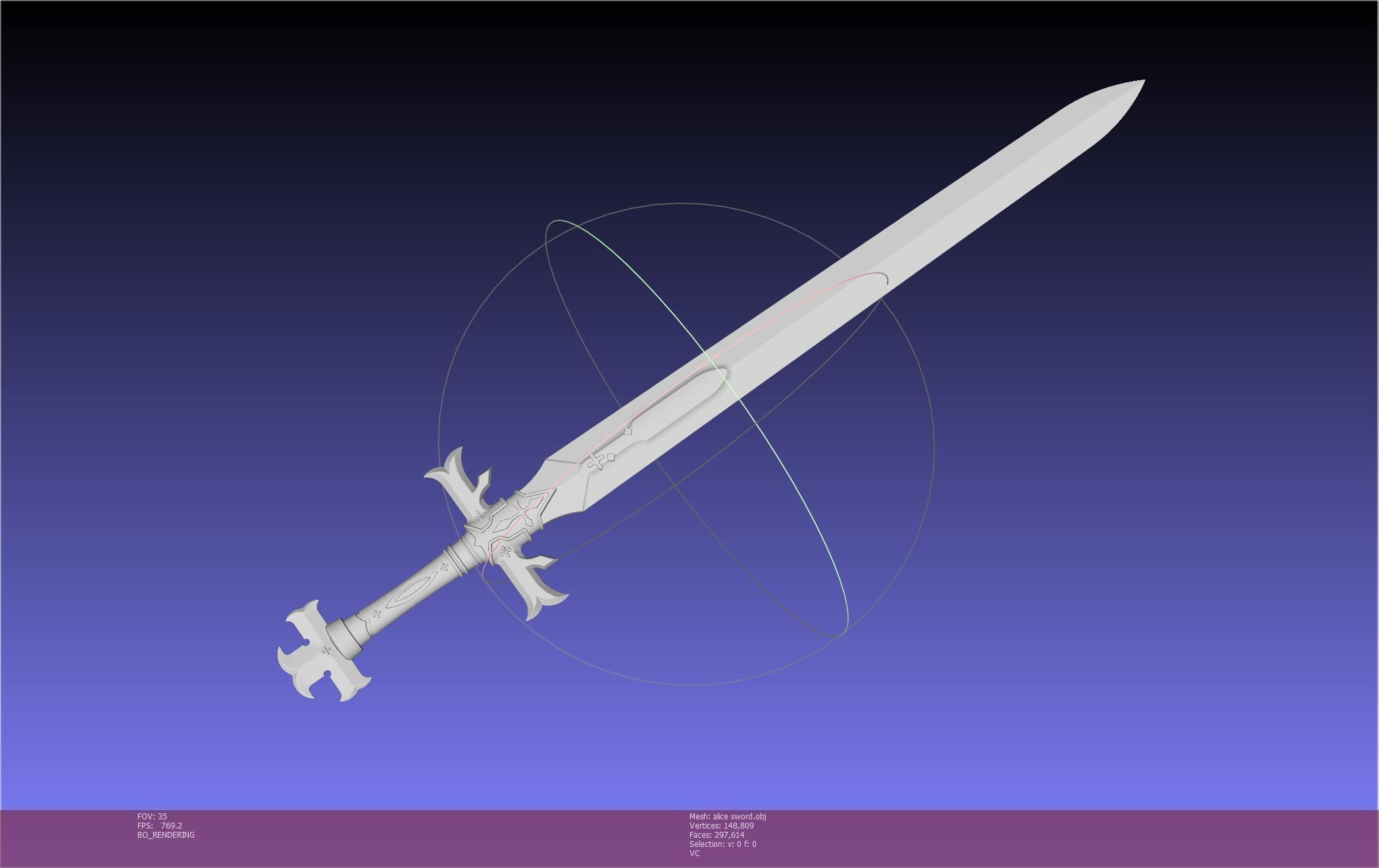 Sword Art Online Alicization Alice Sword Printable Assembly 3D print model_100