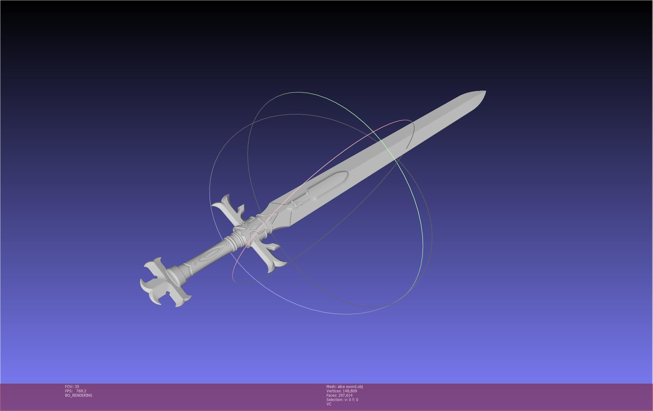 Sword Art Online Alicization Alice Sword Printable Assembly 3D print model_103