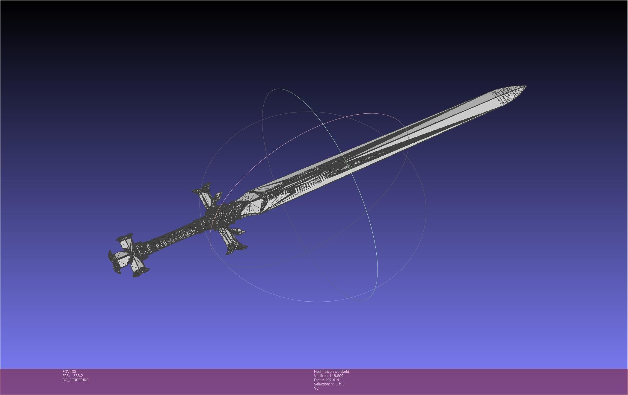Sword Art Online Alicization Alice Sword Printable Assembly 3D print model_105