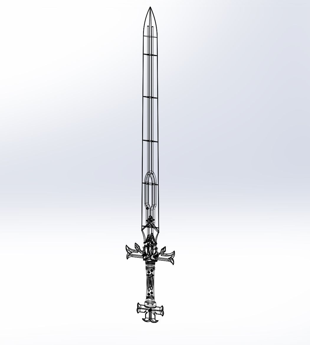 Sword Art Online Alicization Alice Sword Printable Assembly 3D print model_3