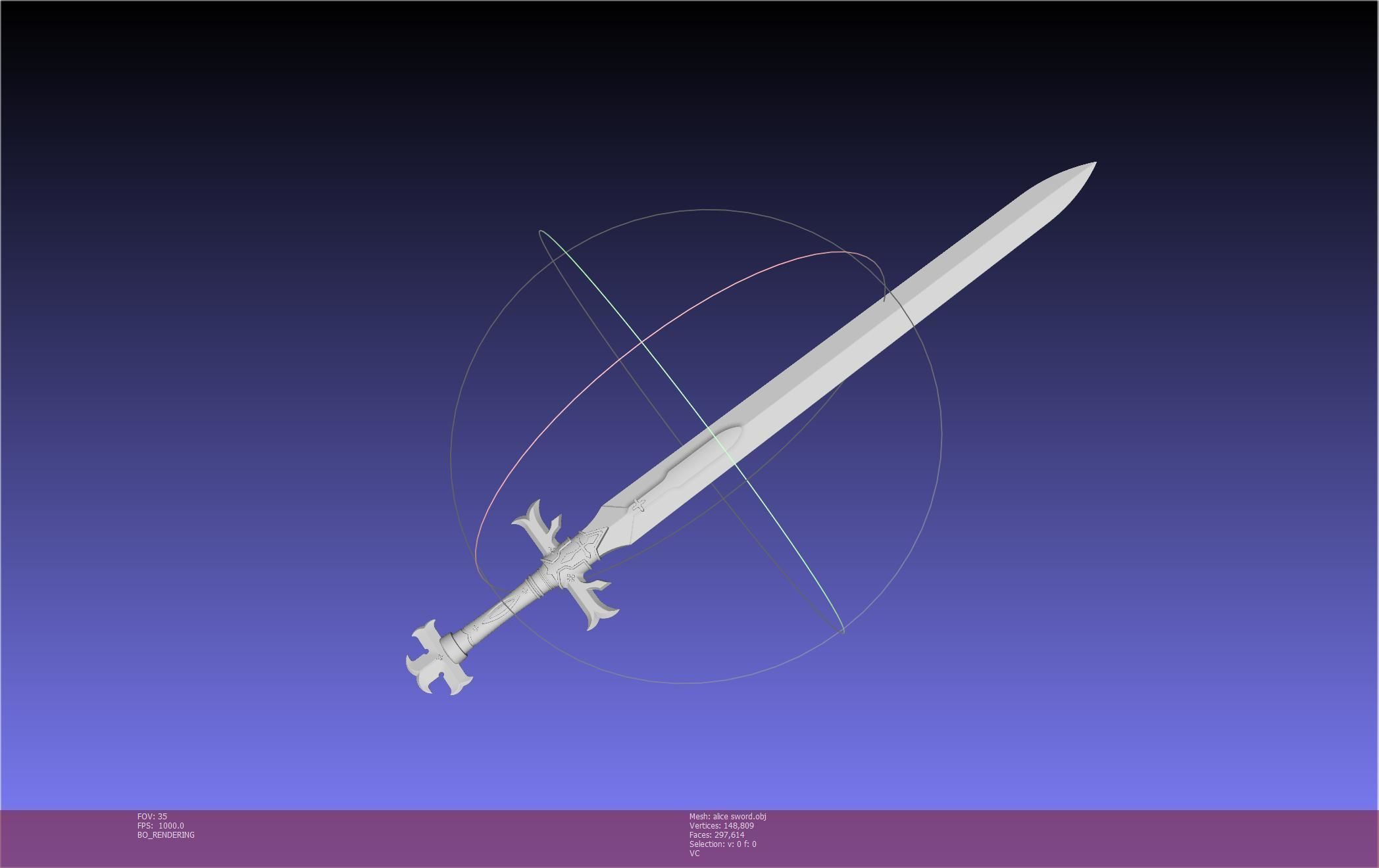 Sword Art Online Alicization Alice Sword Printable Assembly 3D print model_50