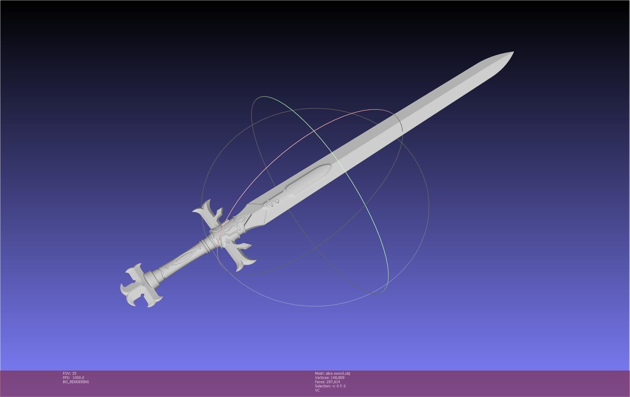 Sword Art Online Alicization Alice Sword Printable Assembly 3D print model_99