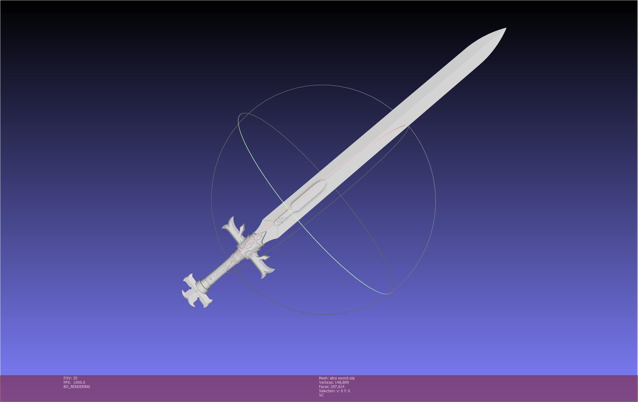 Sword Art Online Alicization Alice Sword Printable Assembly 3D print model_95
