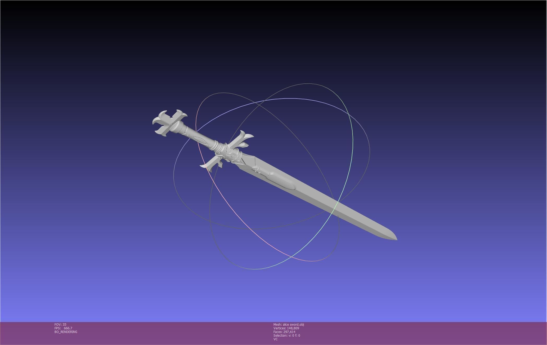 Sword Art Online Alicization Alice Sword Printable Assembly 3D print model_77