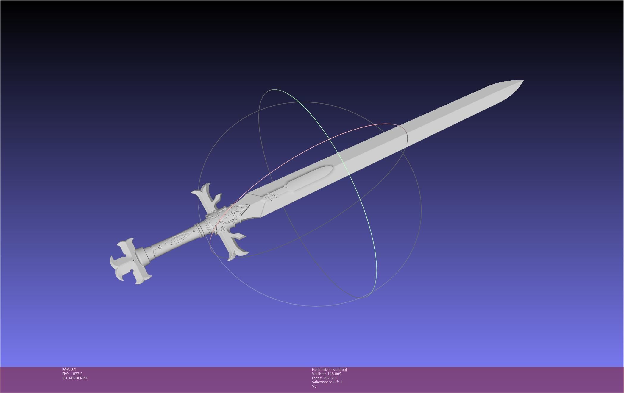 Sword Art Online Alicization Alice Sword Printable Assembly 3D print model_104