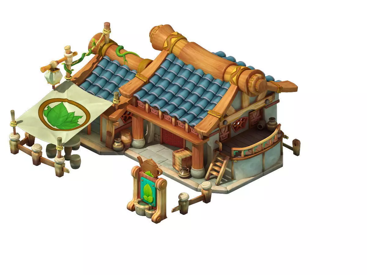 tea house 3D model_0