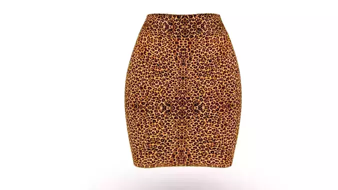 Stylish Designer Women Tube Skirt 3D model 