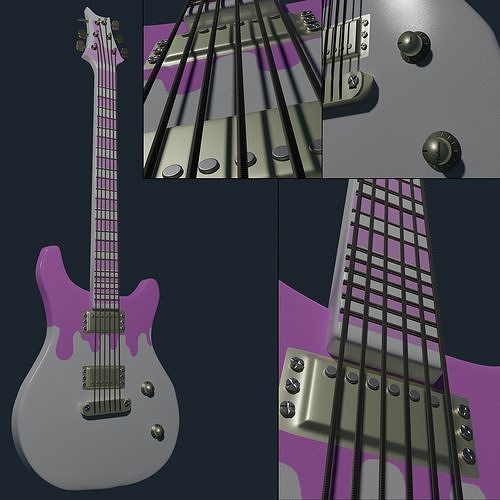 Electric Guitar mostly decorative BigEagle 3D print model