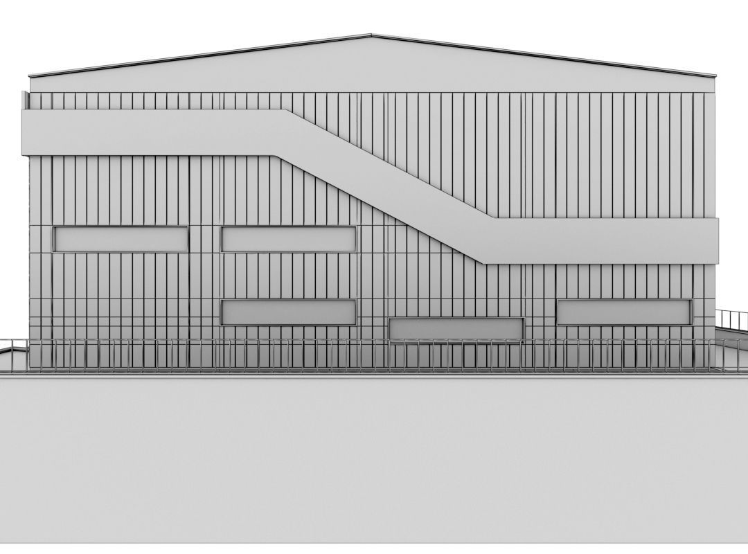 Building Pack - 5 Buildings of Residental and Industrial 3D model_52