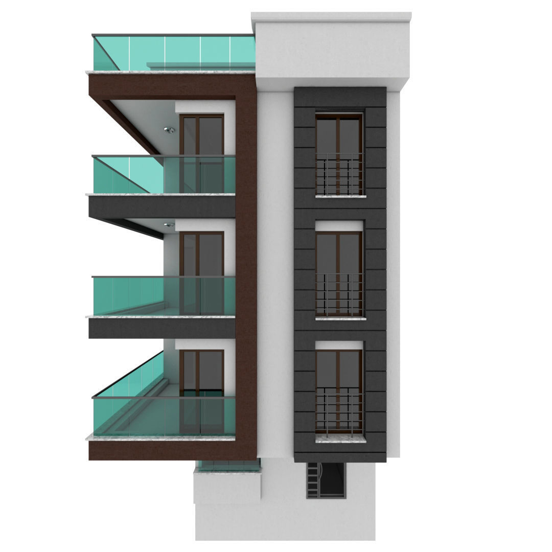 Building Pack - 5 Buildings of Residental and Industrial 3D model_3