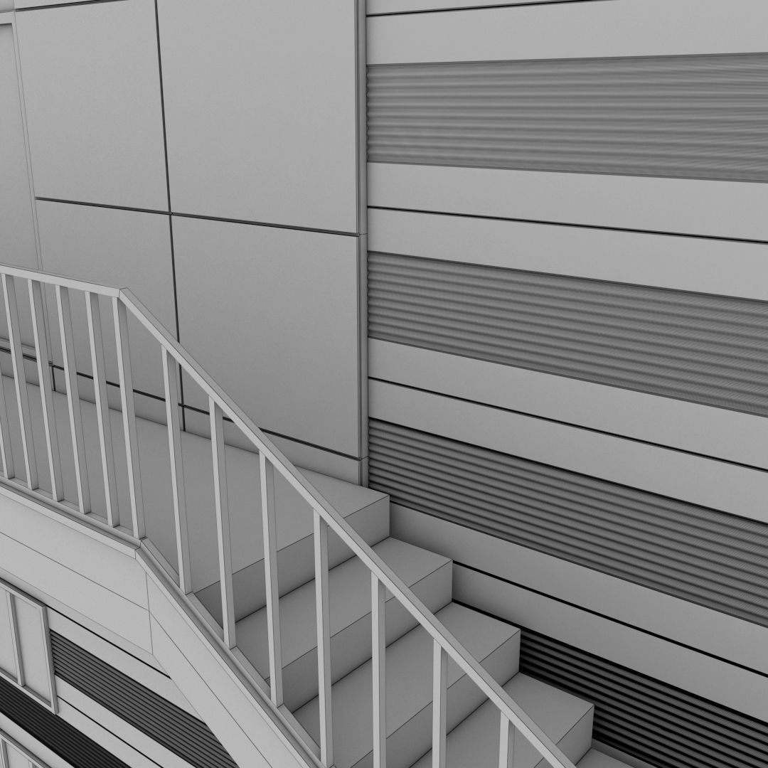 Building Pack - 5 Buildings of Residental and Industrial 3D model_78