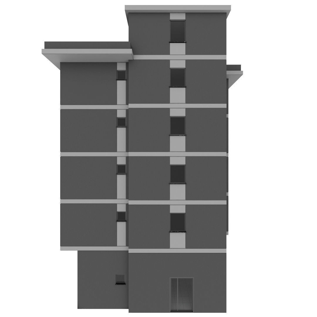 Building Pack - 5 Buildings of Residental and Industrial 3D model_27