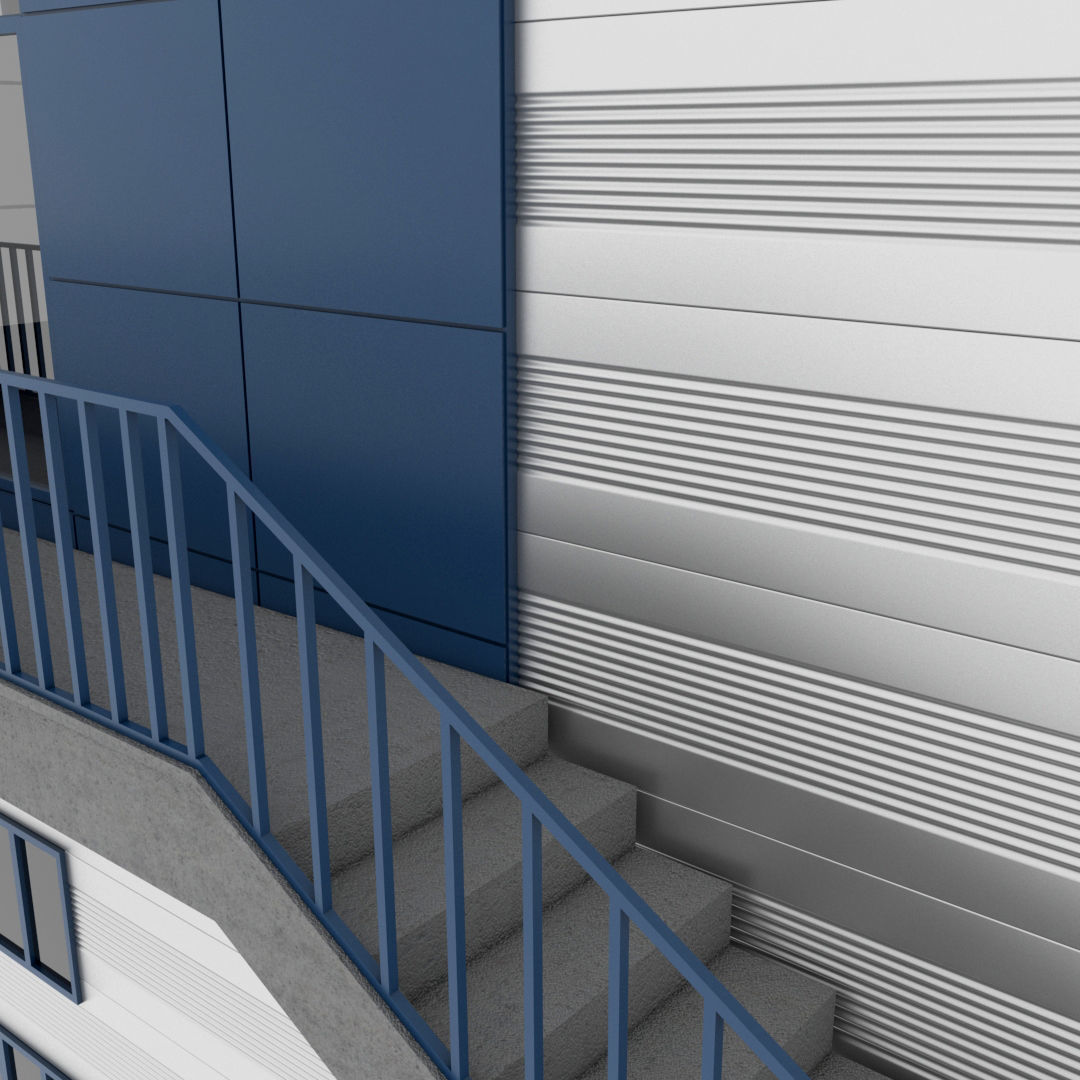 Building Pack - 5 Buildings of Residental and Industrial 3D model_77