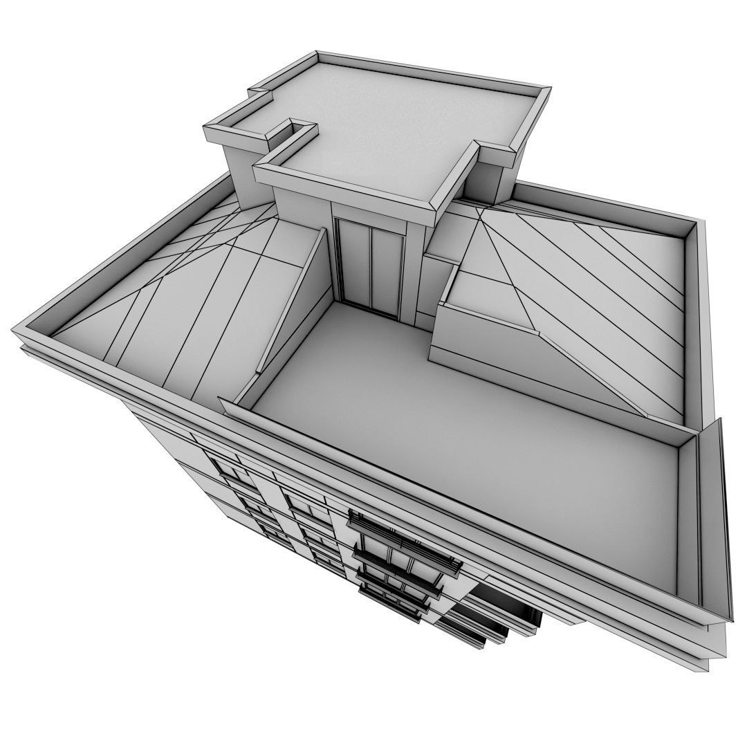 Building Pack - 5 Buildings of Residental and Industrial 3D model_34
