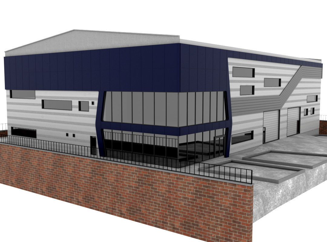 Building Pack - 5 Buildings of Residental and Industrial 3D model_45