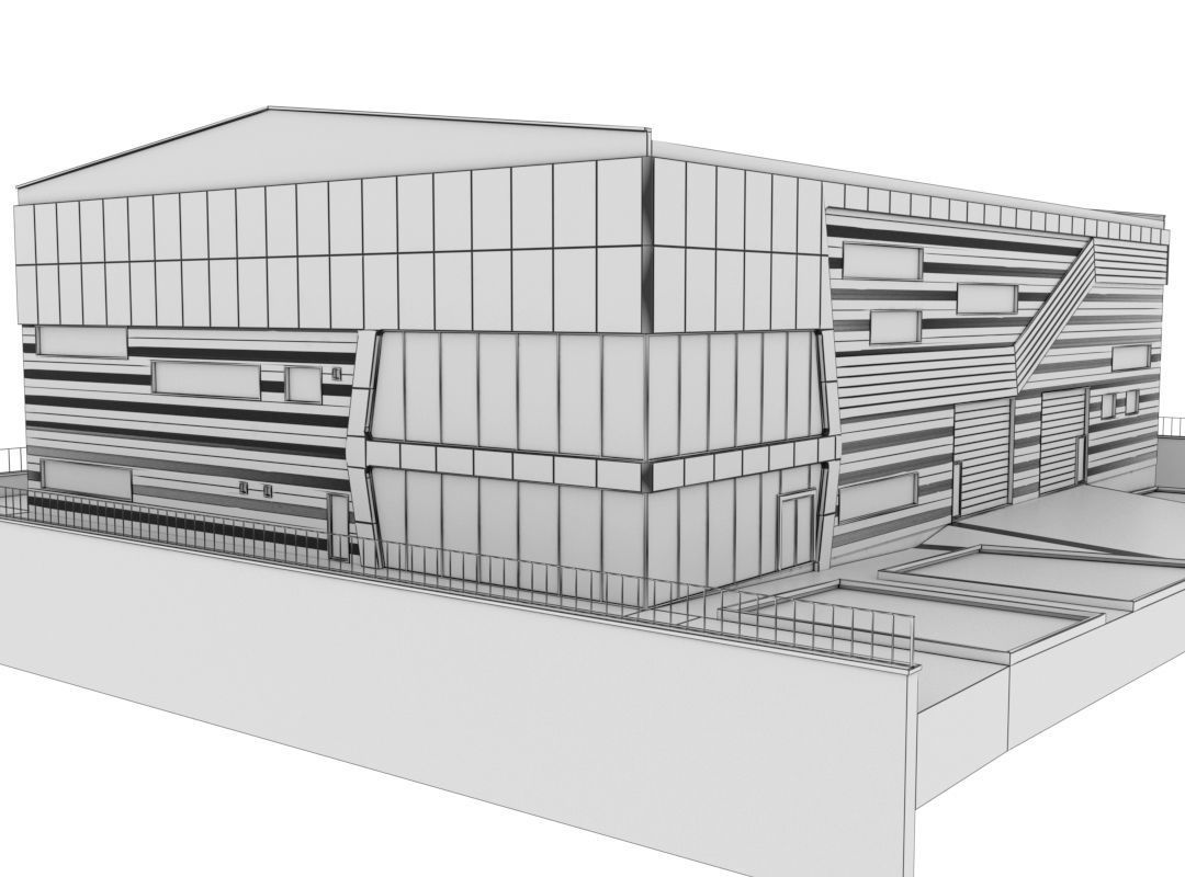 Building Pack - 5 Buildings of Residental and Industrial 3D model_46