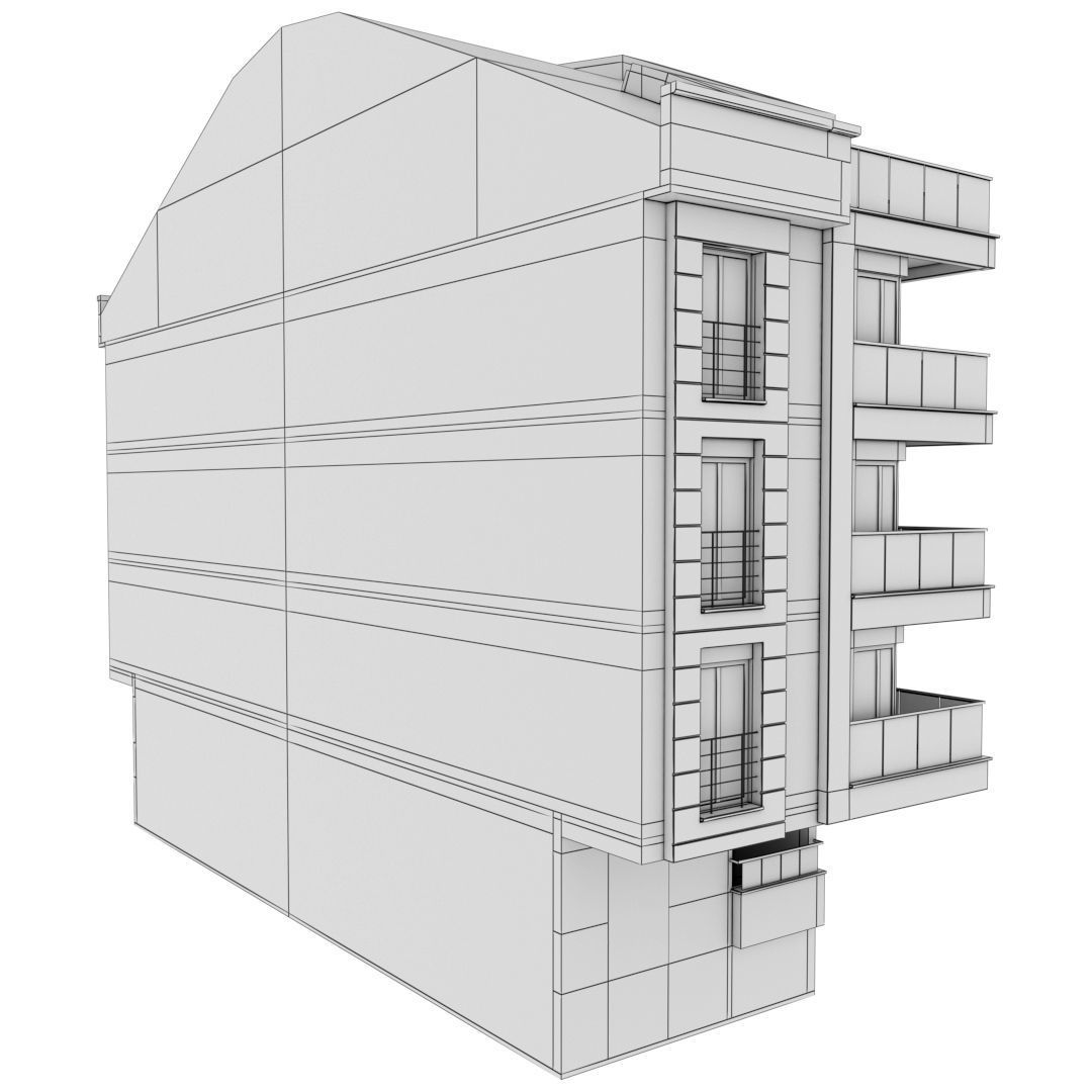 Building Pack - 5 Buildings of Residental and Industrial 3D model_14