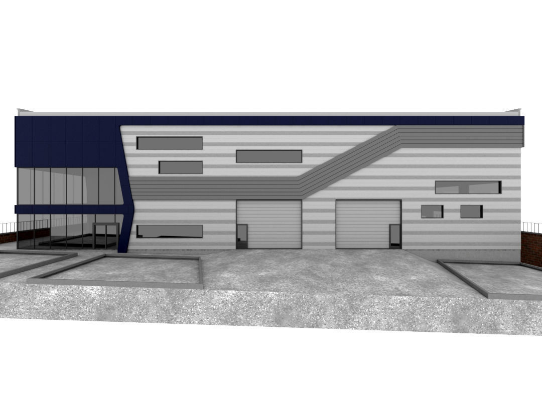 Building Pack - 5 Buildings of Residental and Industrial 3D model_49