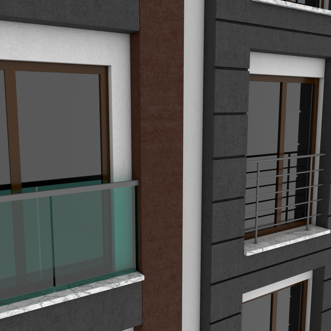 Building Pack - 5 Buildings of Residental and Industrial 3D model_15